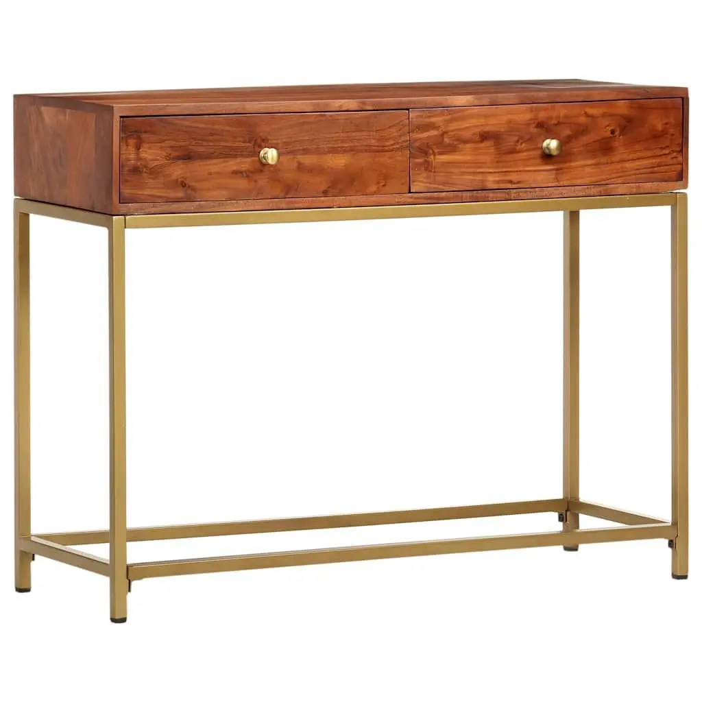 Console Table Solid Acacia Wood 100x35x76 cm Brown