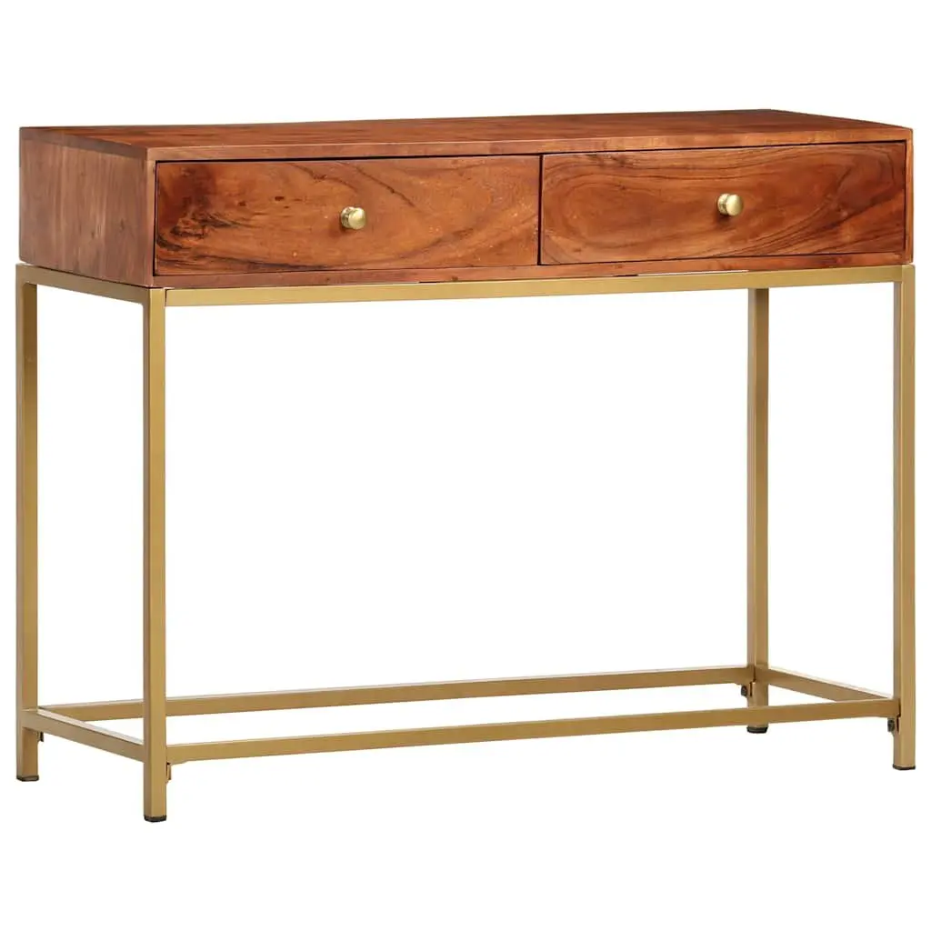 Console Table Solid Acacia Wood 100x35x76 cm Brown