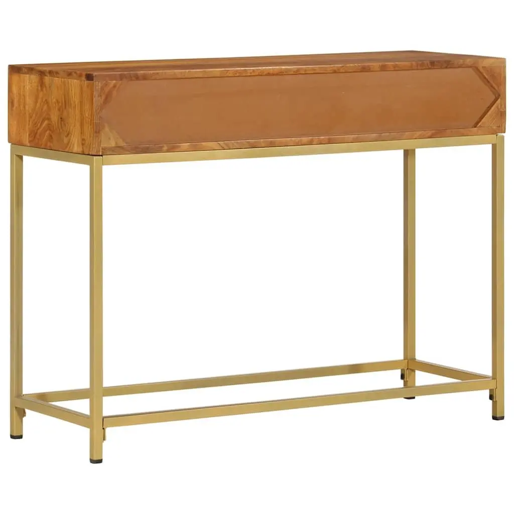 Console Table Solid Acacia Wood 100x35x76 cm Brown