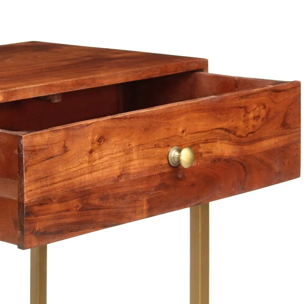 Console Table Solid Acacia Wood 100x35x76 cm Brown