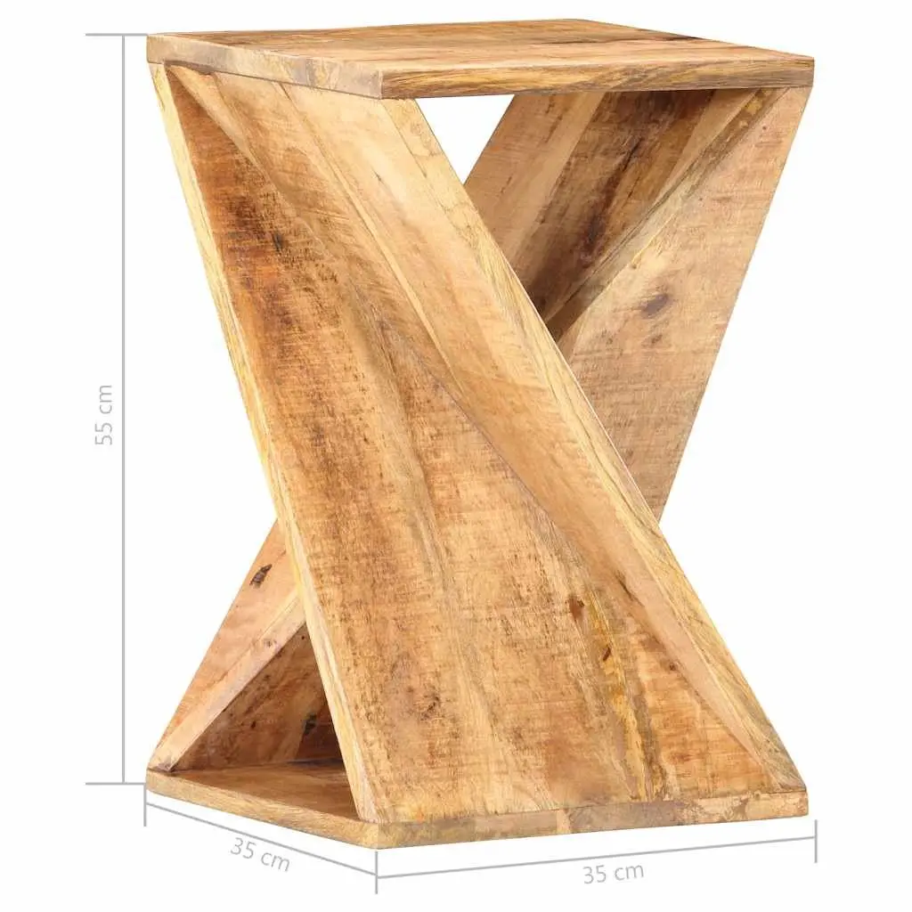 Solid Mango Wood Accent Table 35x35x55 cm