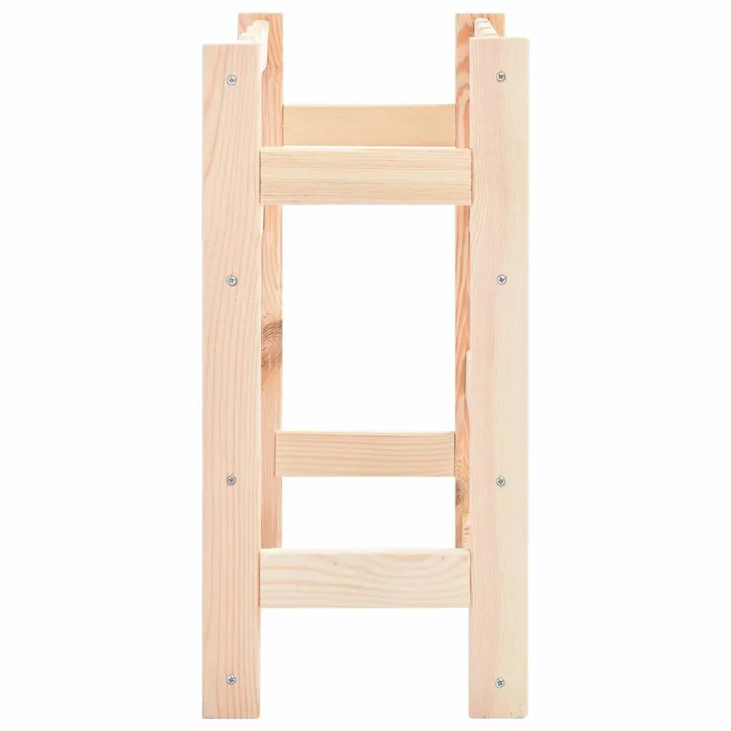 Solid Wood Wine Rack for 16 Bottles with Display Shelf