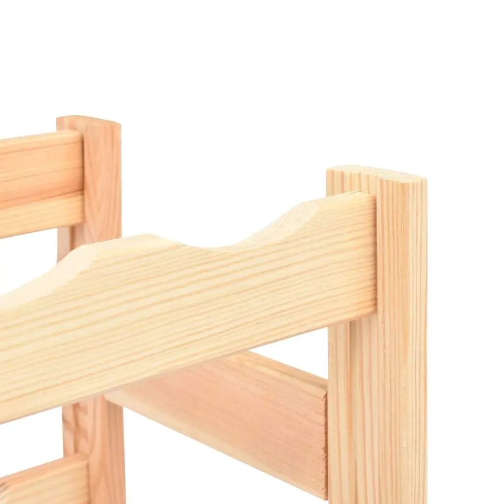 Solid Wood Wine Rack for 16 Bottles with Display Shelf