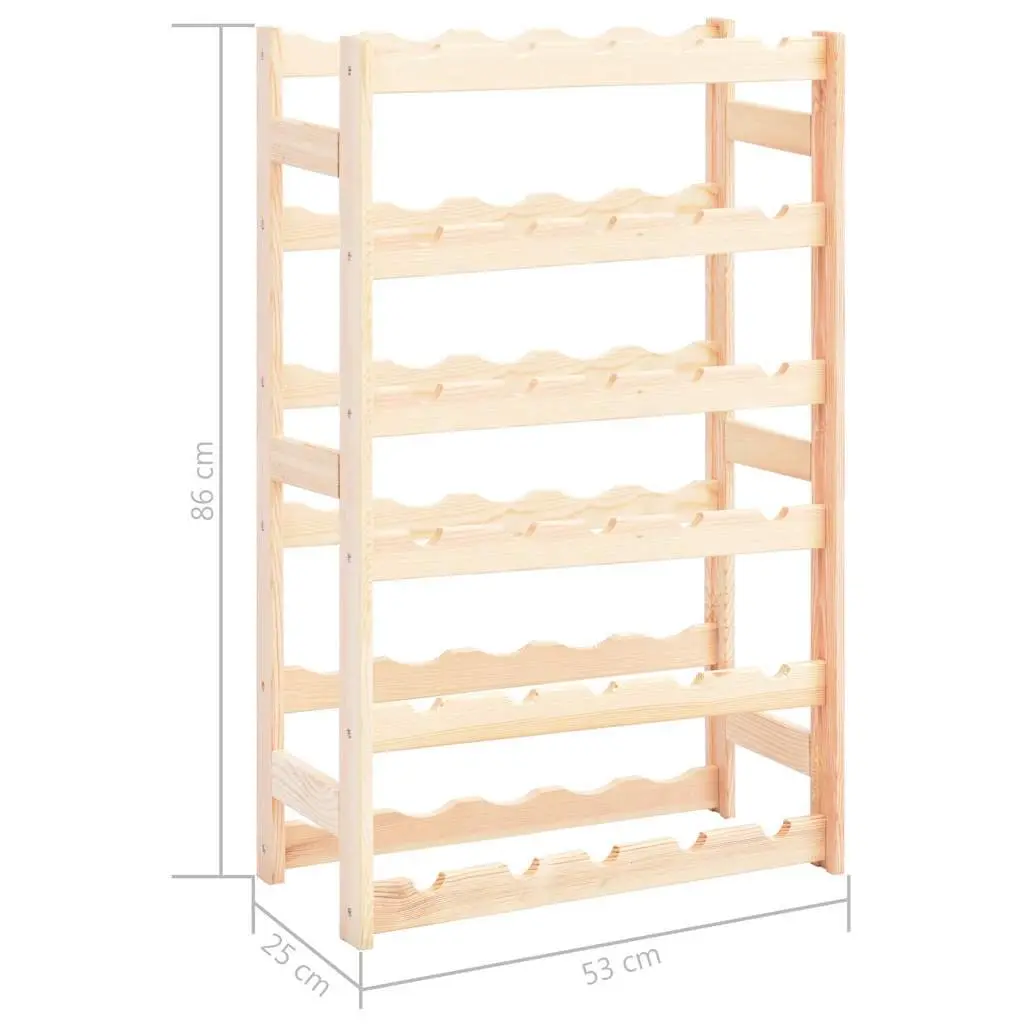 Solid Wood Wine Rack for 30 Bottles