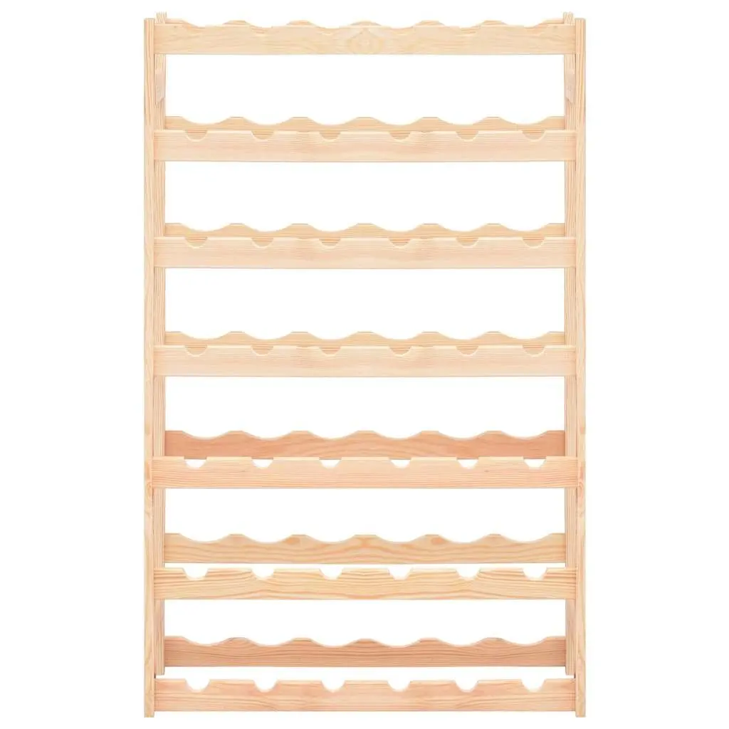 Solid Pinewood Wine Rack for 42 Bottles