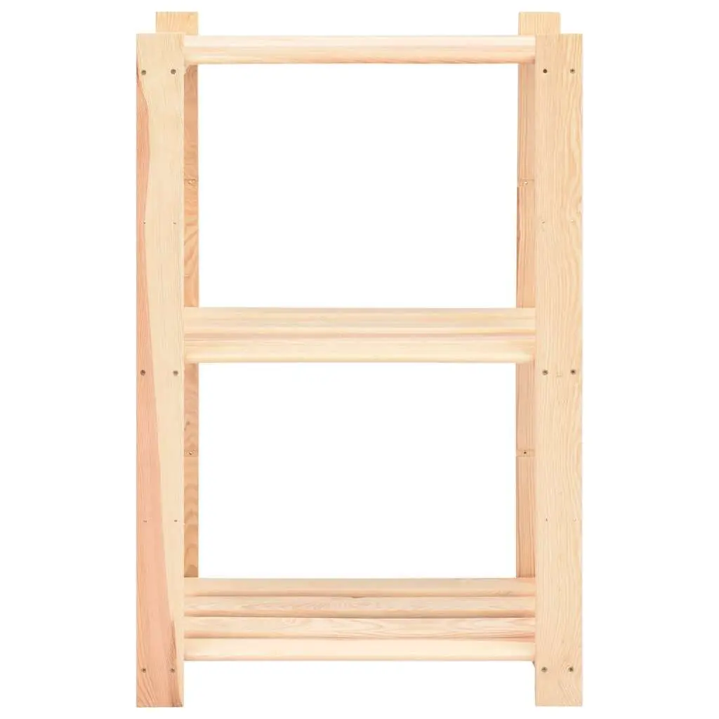 Solid Wood 3-Tier Storage Rack for Home Organization