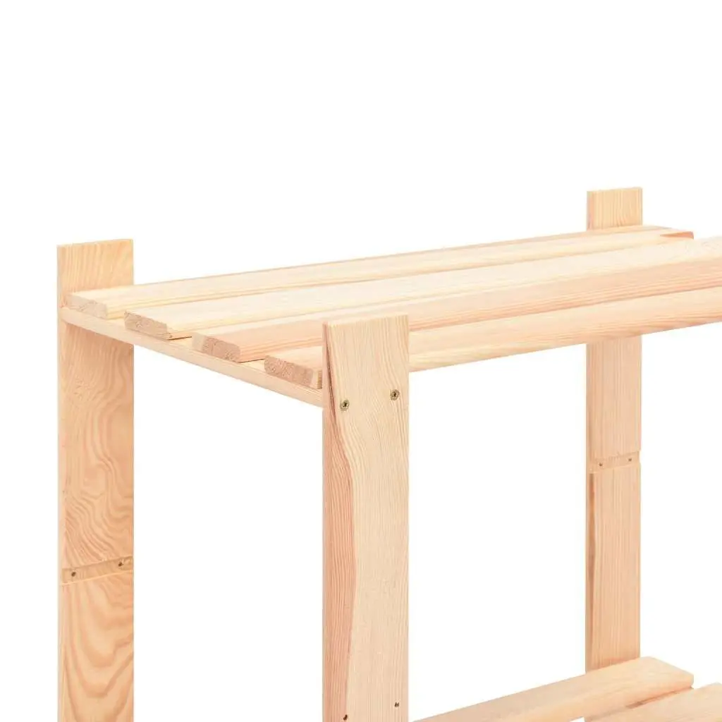 Solid Wood 3-Tier Storage Rack for Home Organization