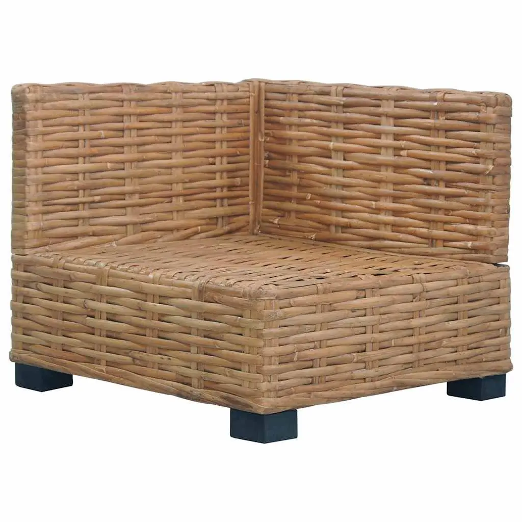 Corner Sofa Outdoor Natural Rattan Brown Garden Seating