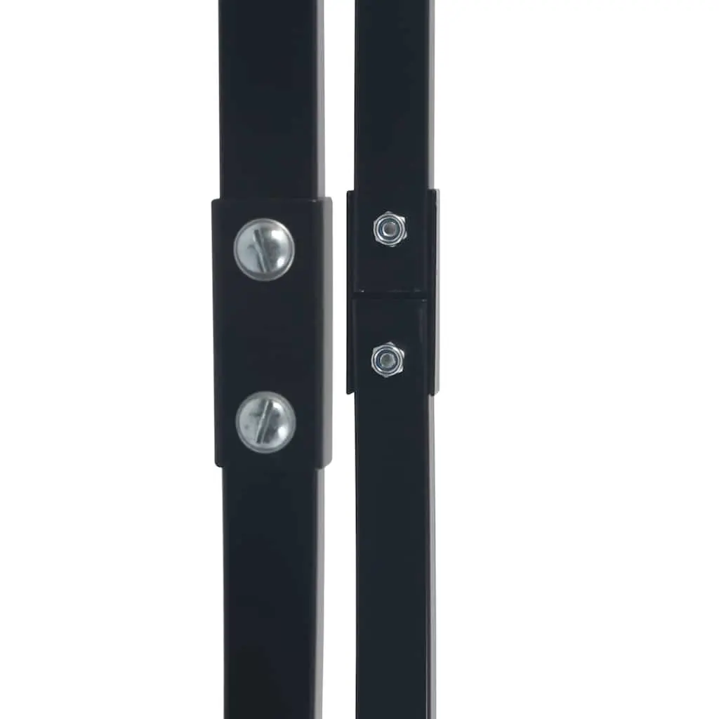 Log Holder Steel 80 x 25 x 100 cm Black