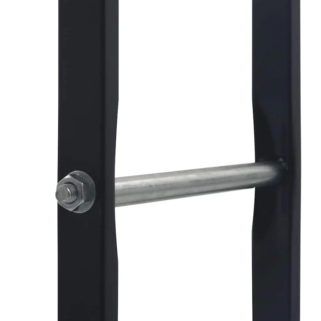 Firewood Rack Black Steel Log Storage Holder Fireplace Wood Stove Accessories