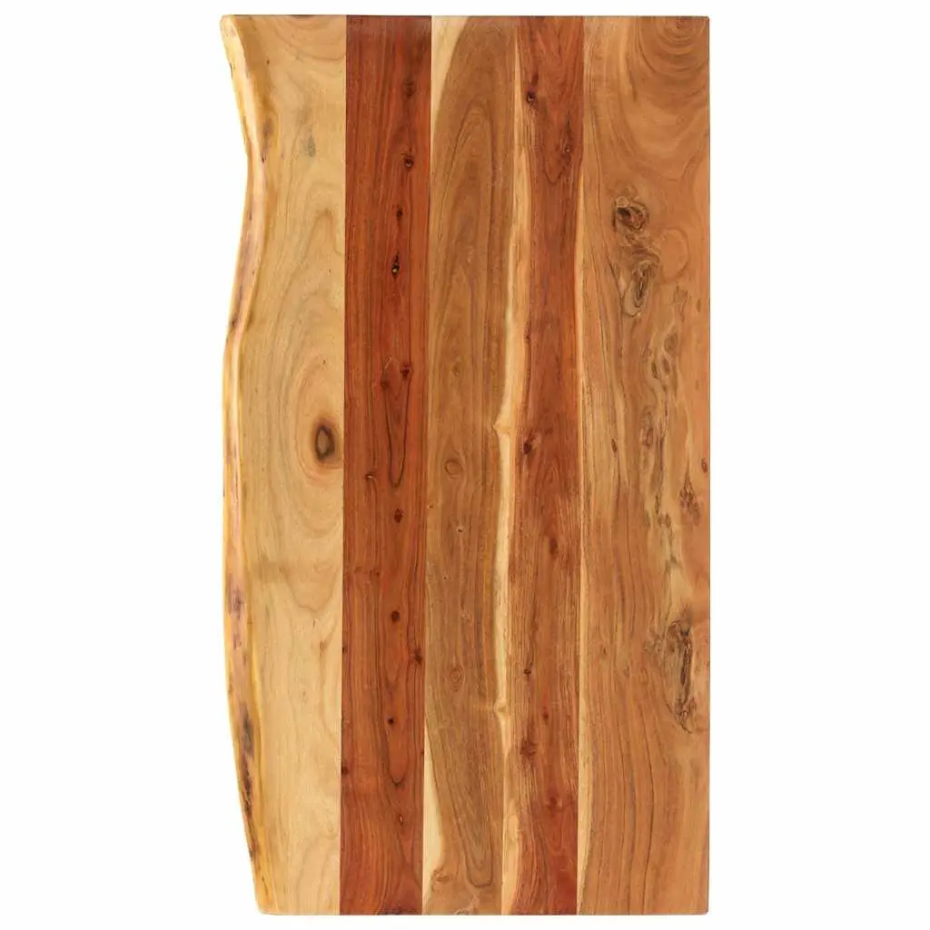 Solid Acacia Wood Bathroom Vanity Top with Rustic Edge