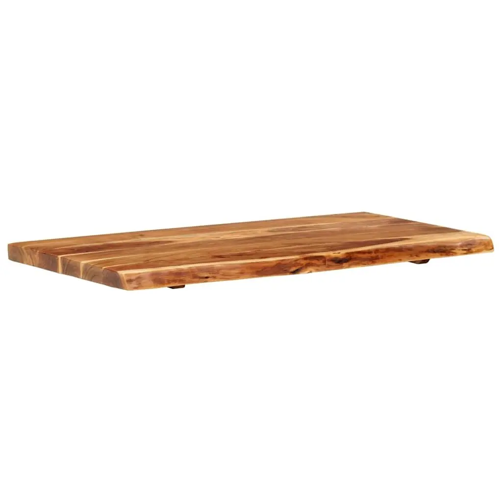 Solid Acacia Wood Bathroom Vanity Top with Rustic Edge