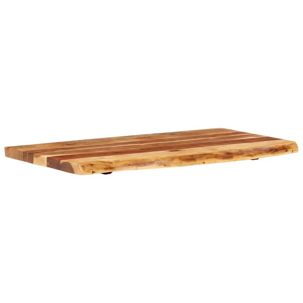 Solid Acacia Wood Bathroom Vanity Top with Rustic Edge