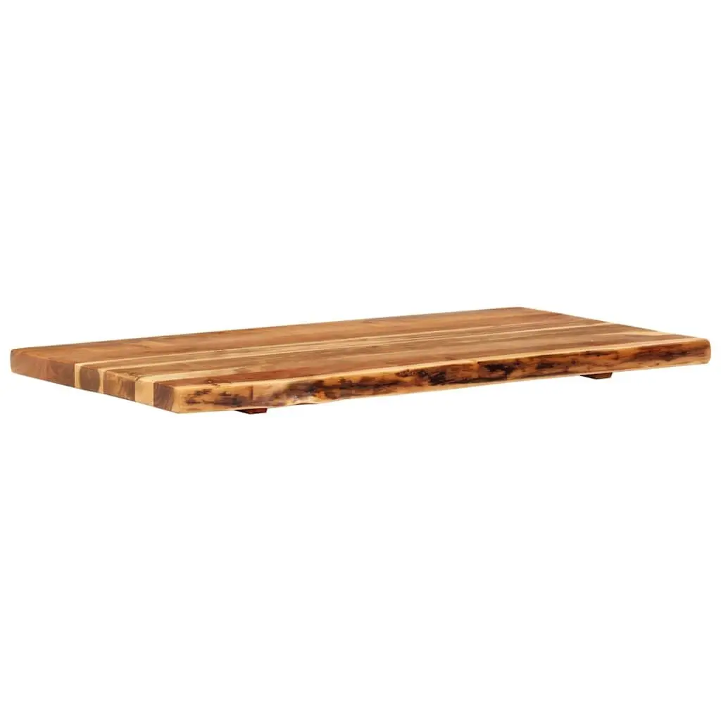 Solid Acacia Wood Bathroom Vanity Top with Rustic Edge