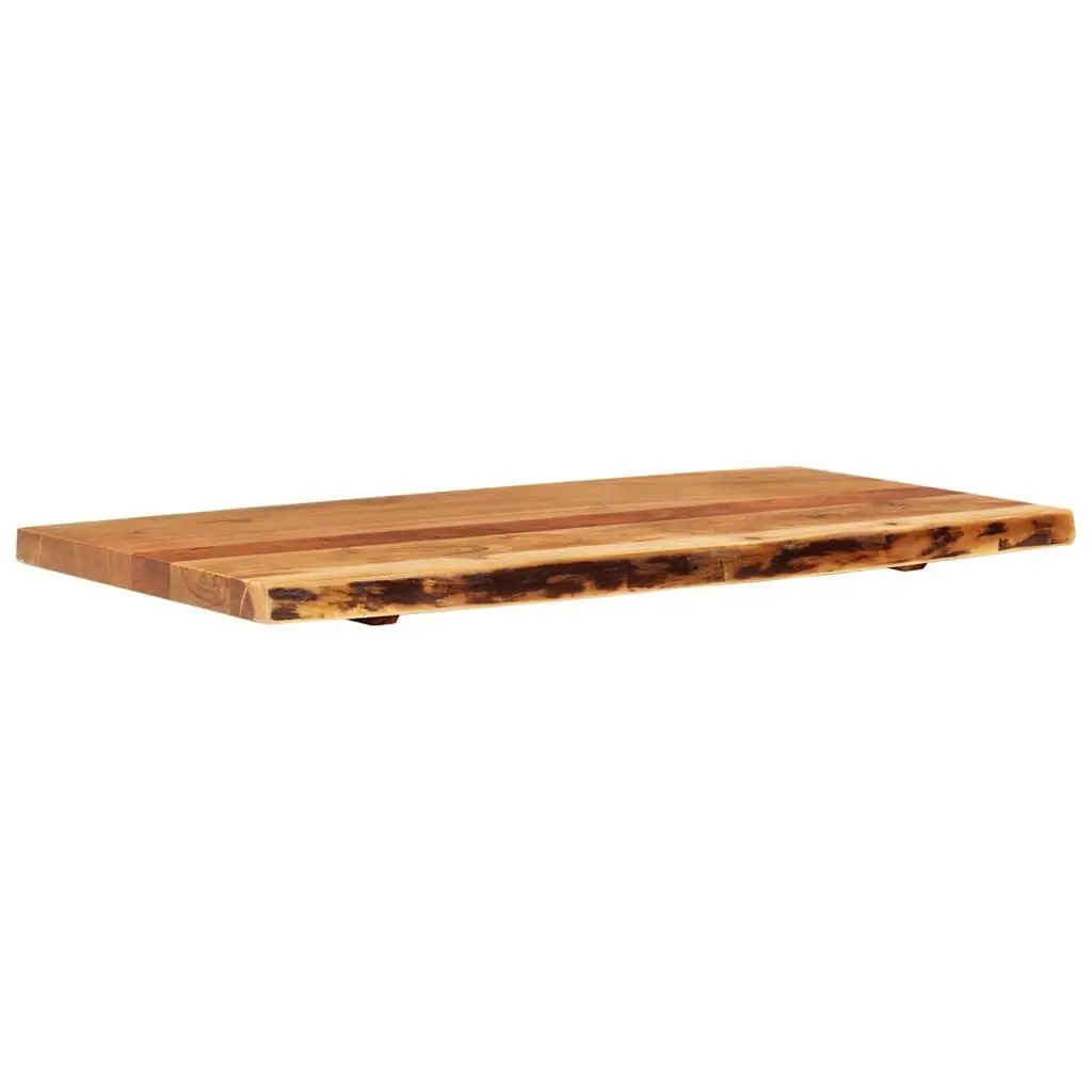 Solid Acacia Wood Bathroom Vanity Top with Rustic Edge
