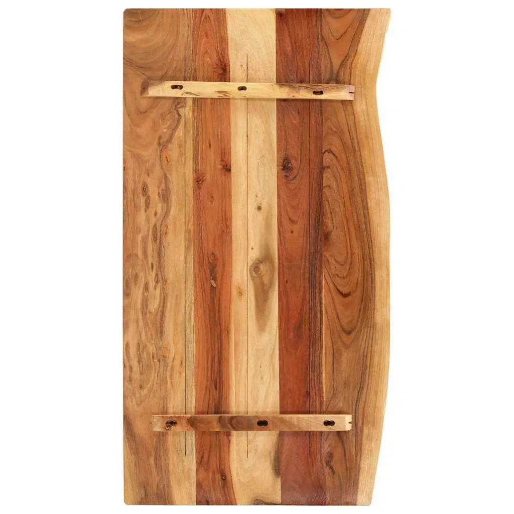 Solid Acacia Wood Bathroom Vanity Top with Rustic Edge