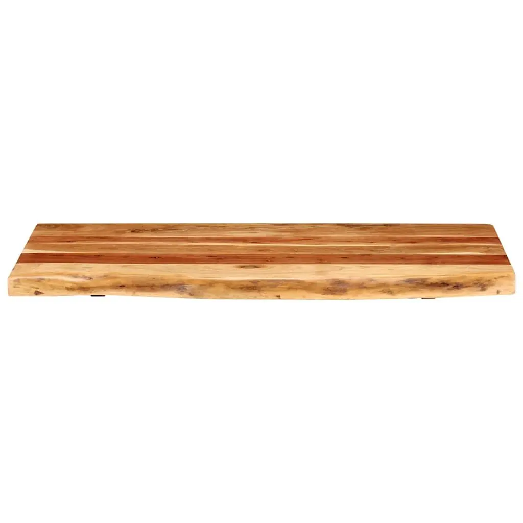 Solid Acacia Wood Bathroom Vanity Top with Rustic Edge