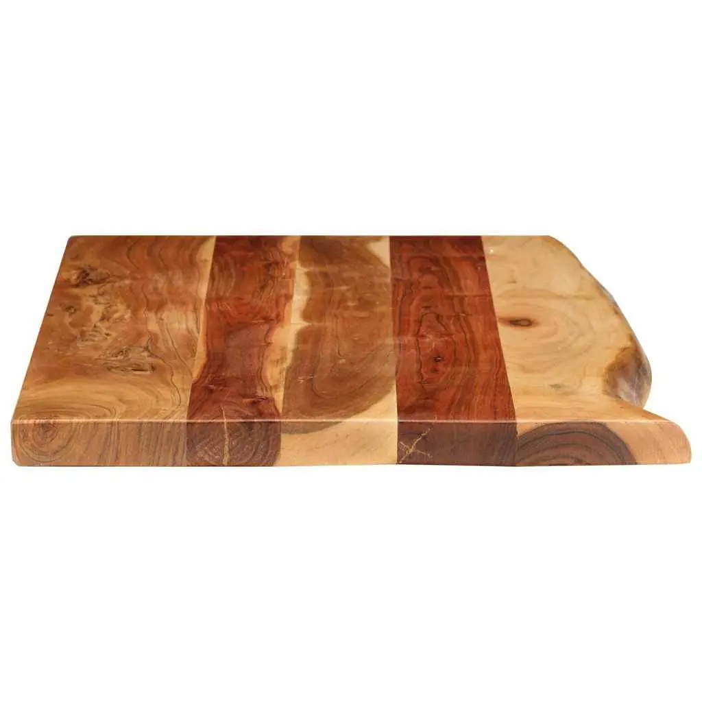 Solid Acacia Wood Bathroom Vanity Top with Rustic Edge