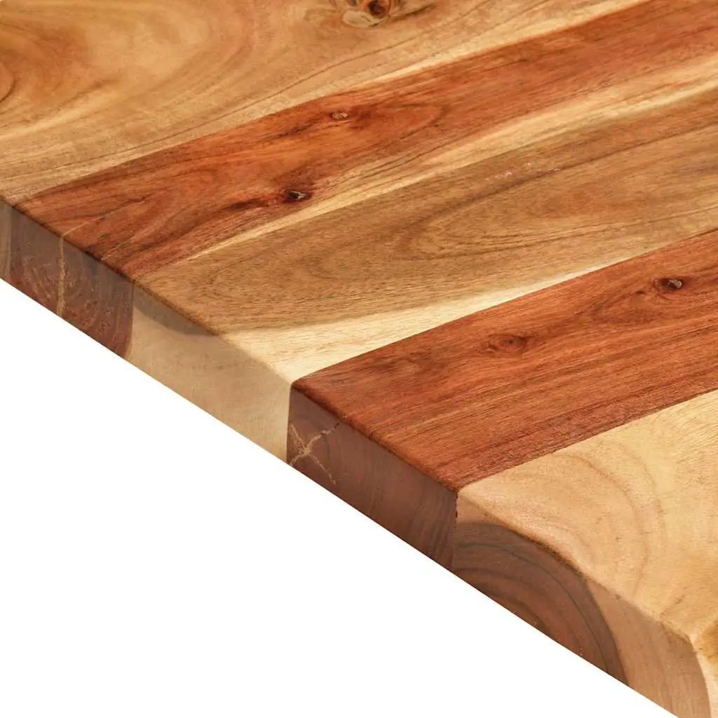 Solid Acacia Wood Bathroom Vanity Top with Rustic Edge