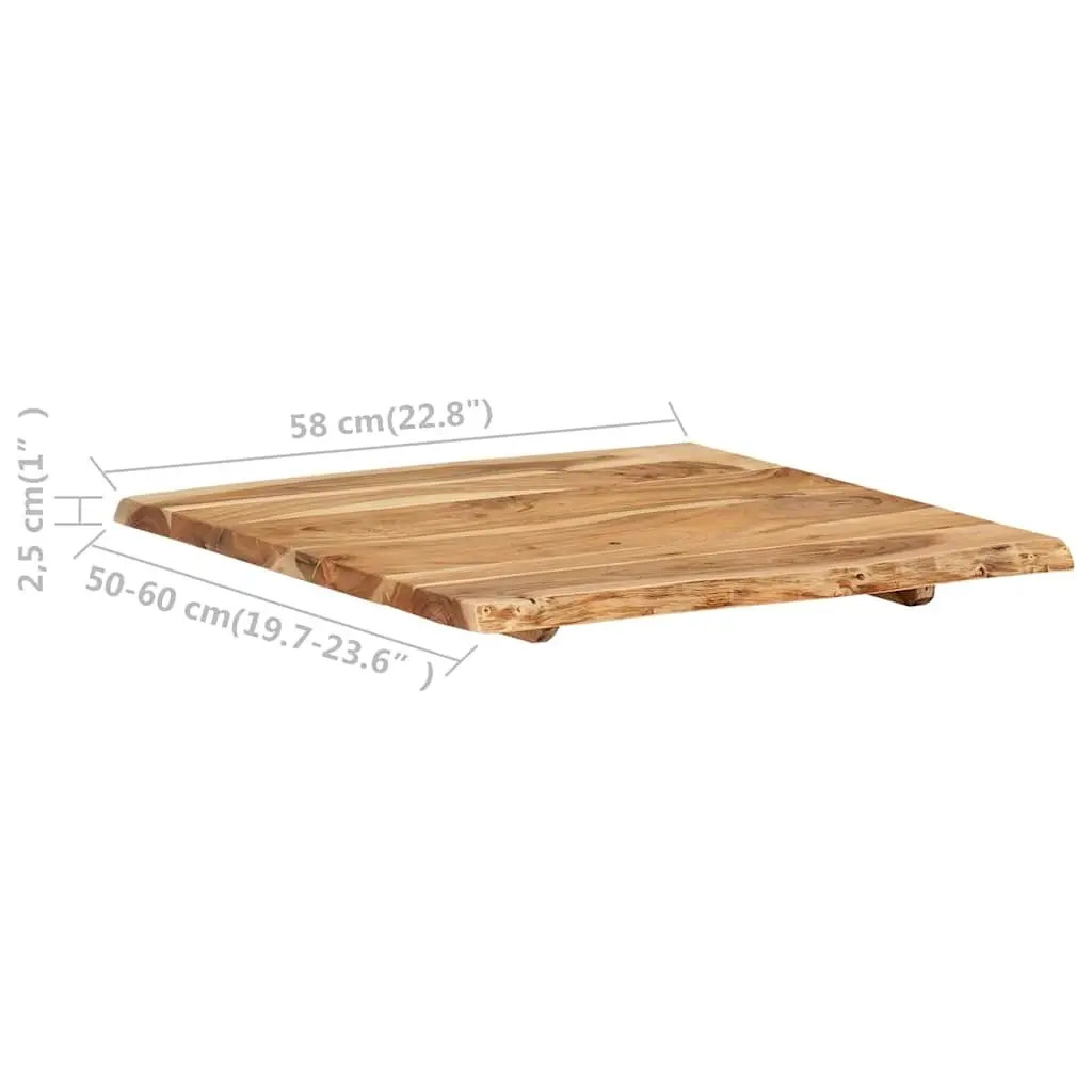 Solid Acacia Wood Table Top with Live Edge for Unique Style