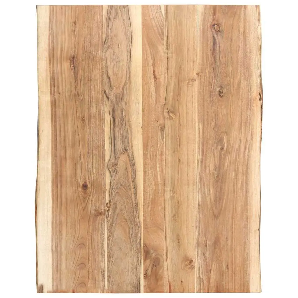 Solid Acacia Wood Live Edge Table Top 80x50-60x3.8 cm