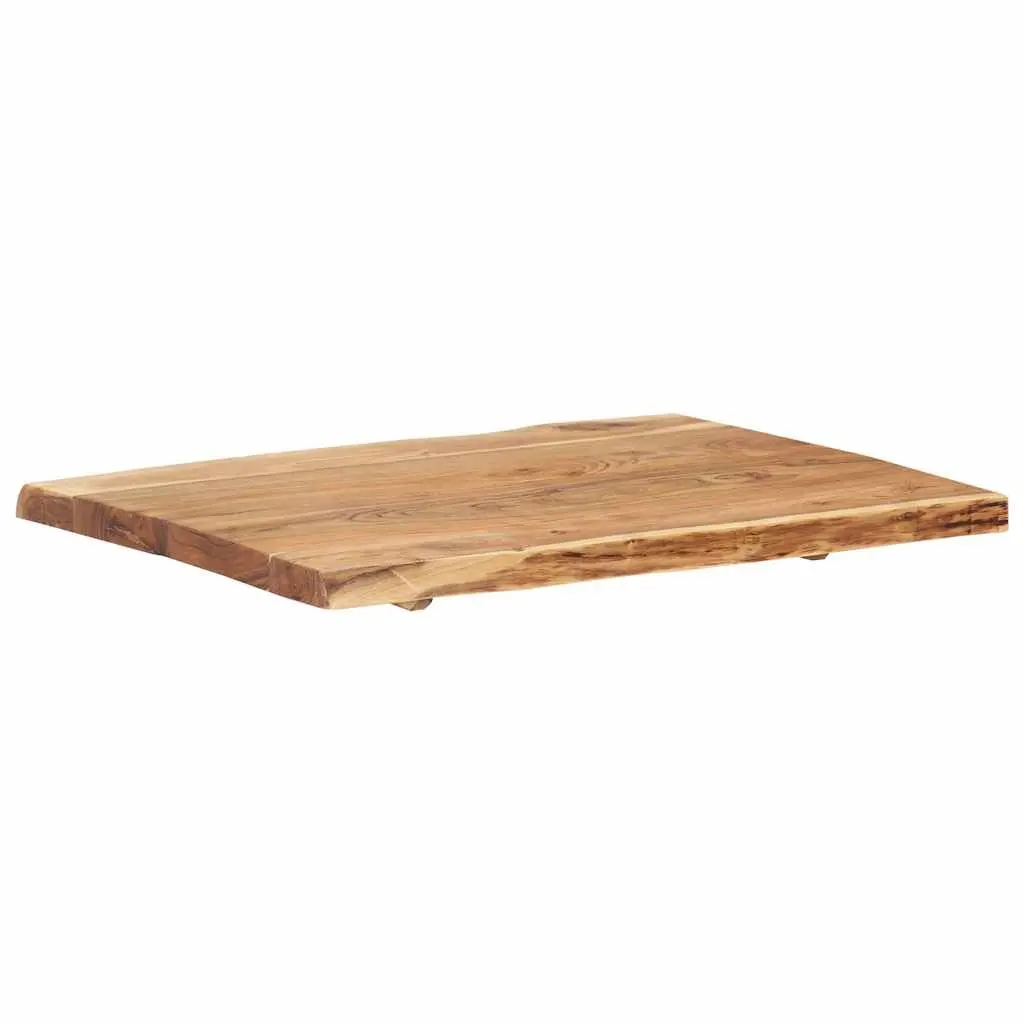 Solid Acacia Wood Live Edge Table Top 80x50-60x3.8 cm