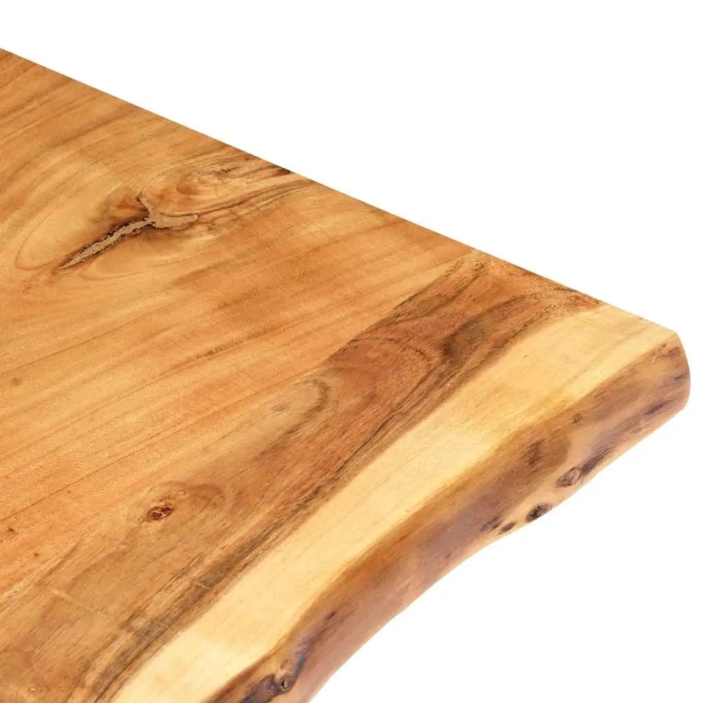 Solid Acacia Wood Live Edge Table Top 80x50-60x3.8 cm