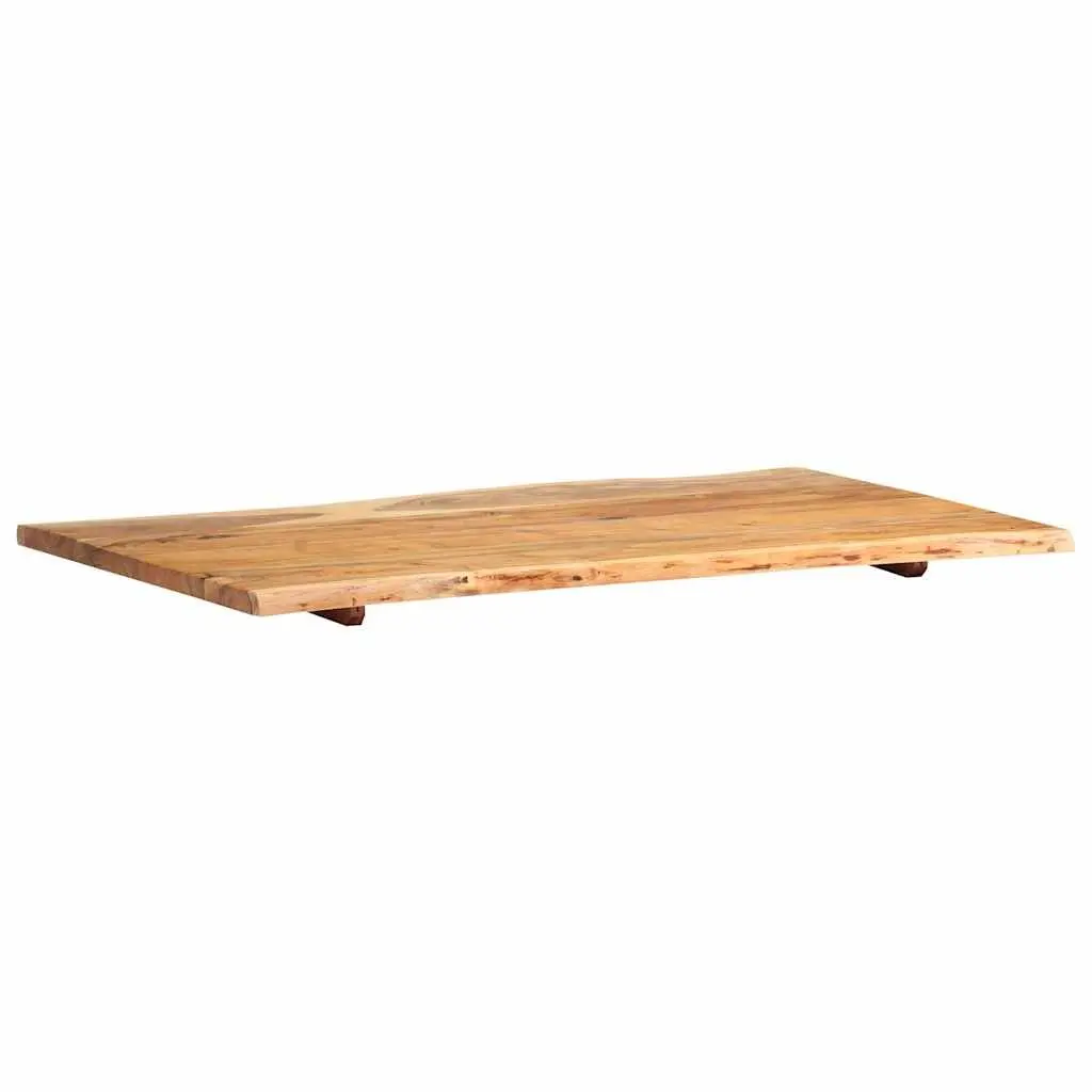 Live Edge Solid Acacia Wood Tabletop, Brown, 100x50-60 cm