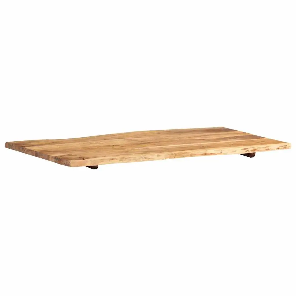 Live Edge Solid Acacia Wood Tabletop, Brown, 100x50-60 cm