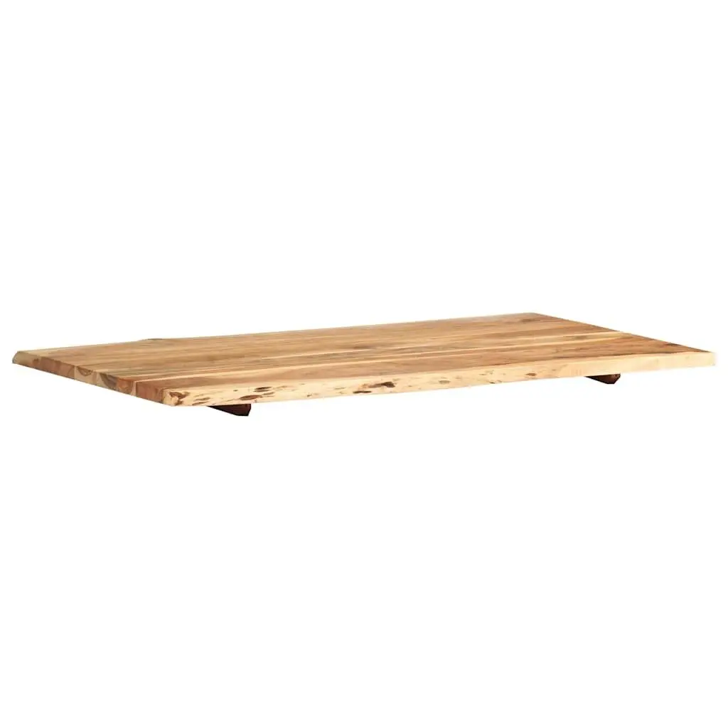 Live Edge Solid Acacia Wood Tabletop, Brown, 100x50-60 cm