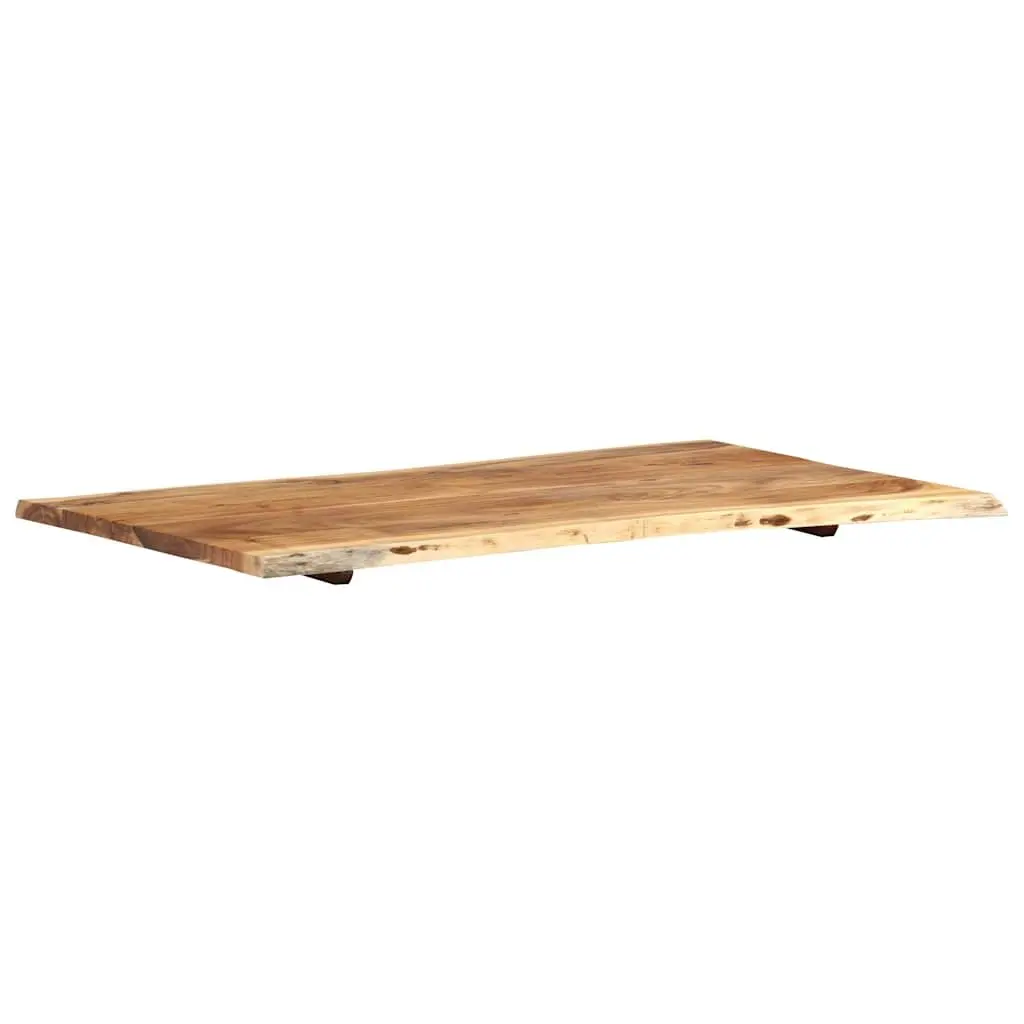 Live Edge Solid Acacia Wood Tabletop, Brown, 100x50-60 cm