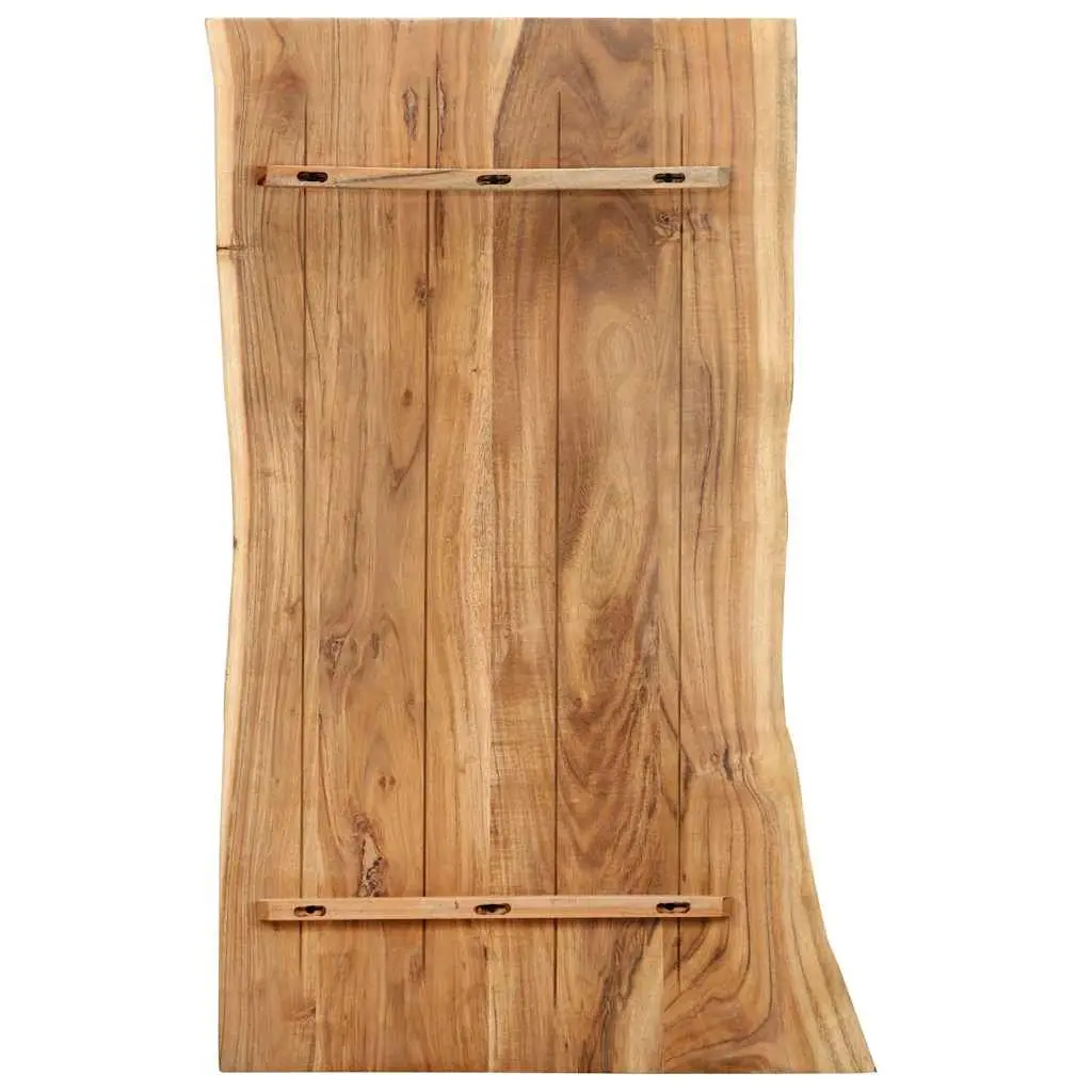 Live Edge Solid Acacia Wood Tabletop, Brown, 100x50-60 cm