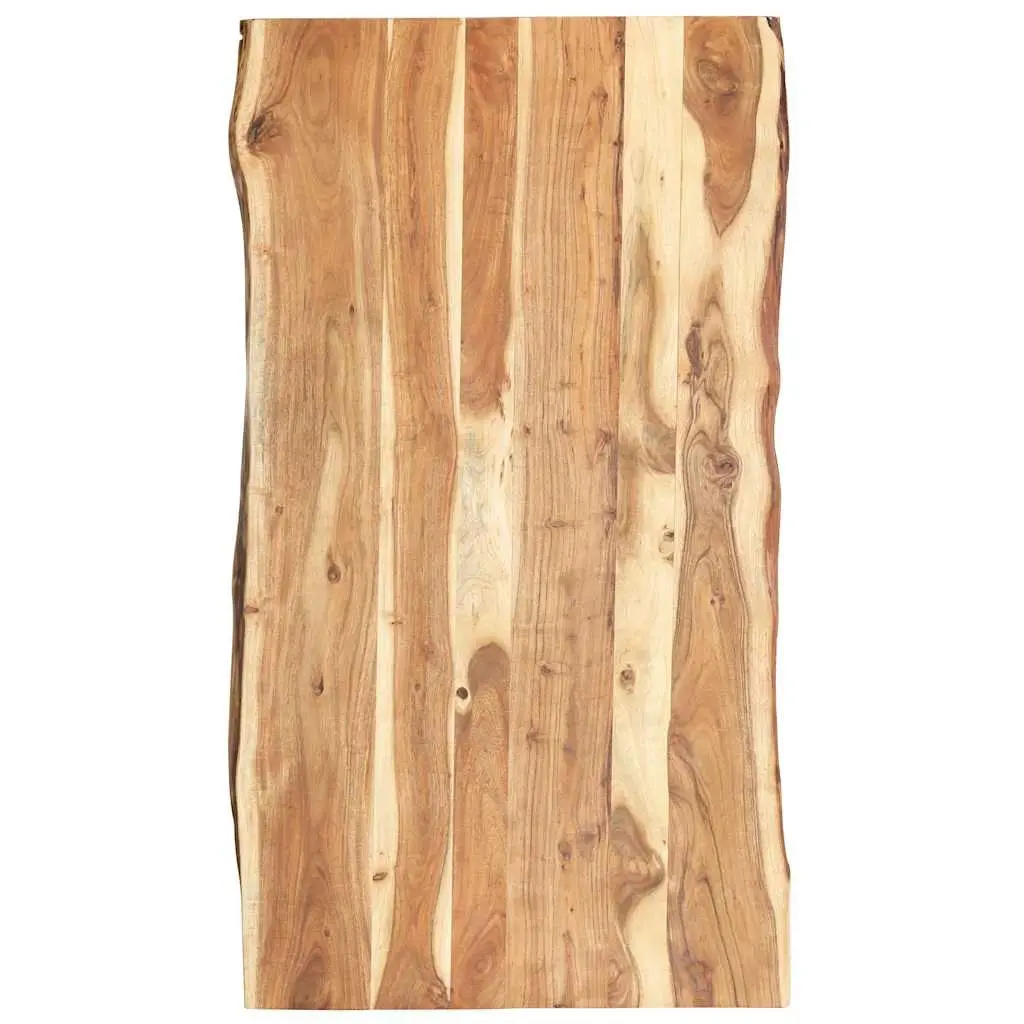 Solid Acacia Wood Live Edge Tabletop 118x50-60cm Brown
