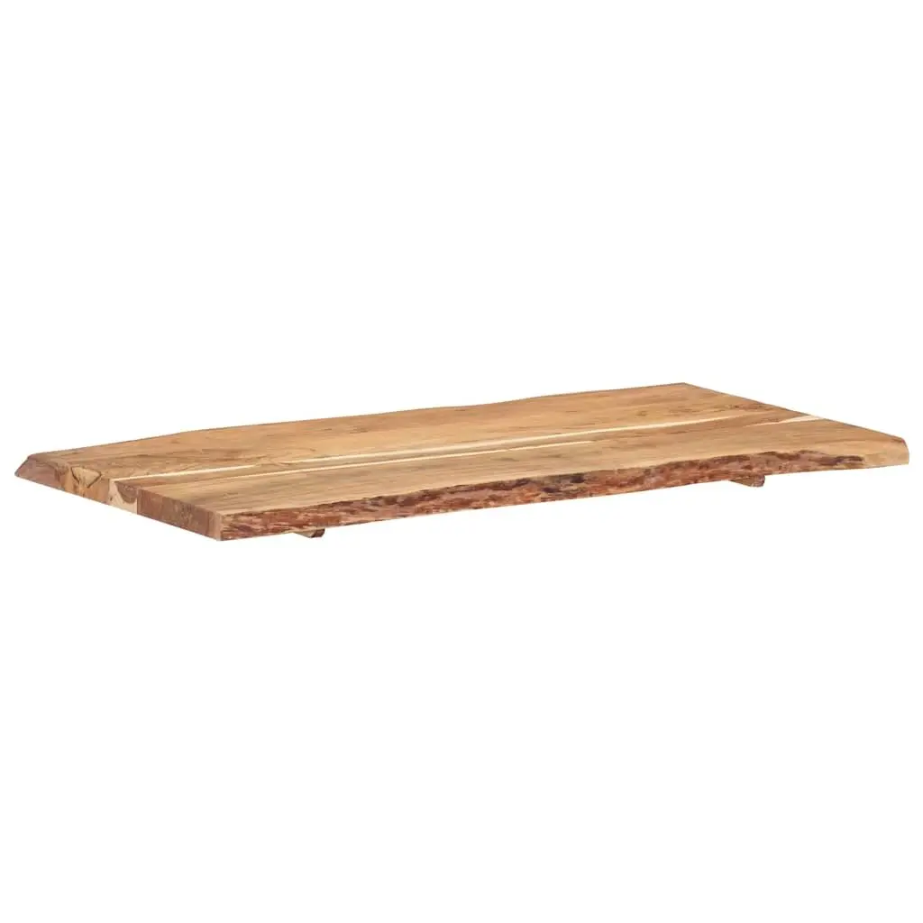 Solid Acacia Wood Live Edge Tabletop 118x50-60cm Brown