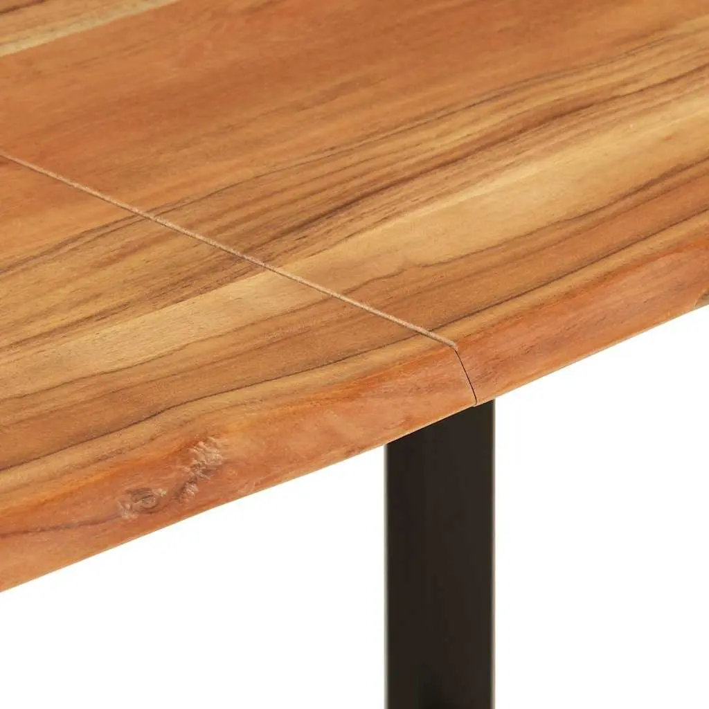 Dining Table Solid Acacia Wood 140x70x76 cm Brown Industrial Rustic