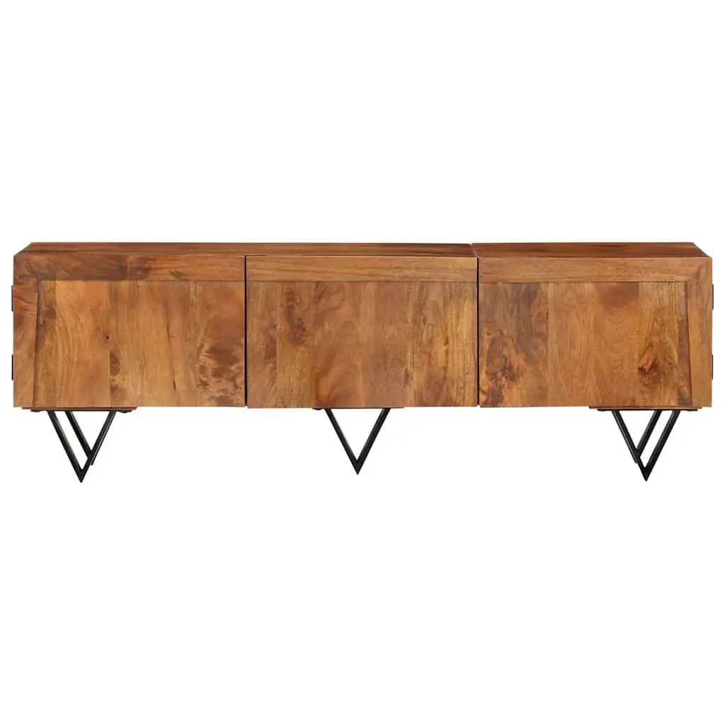 Solid Mango Wood TV Cabinet with Ample Storage