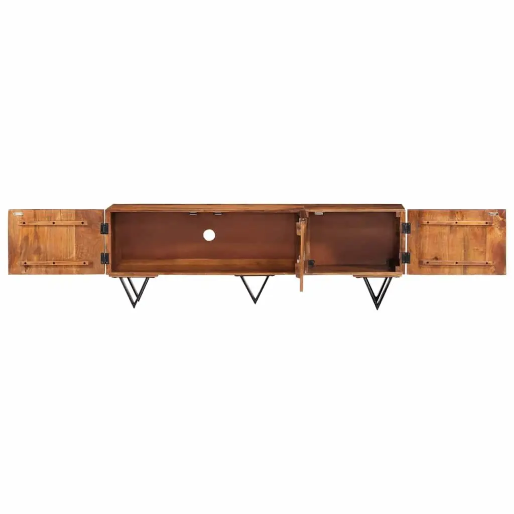 Solid Mango Wood TV Cabinet with Ample Storage