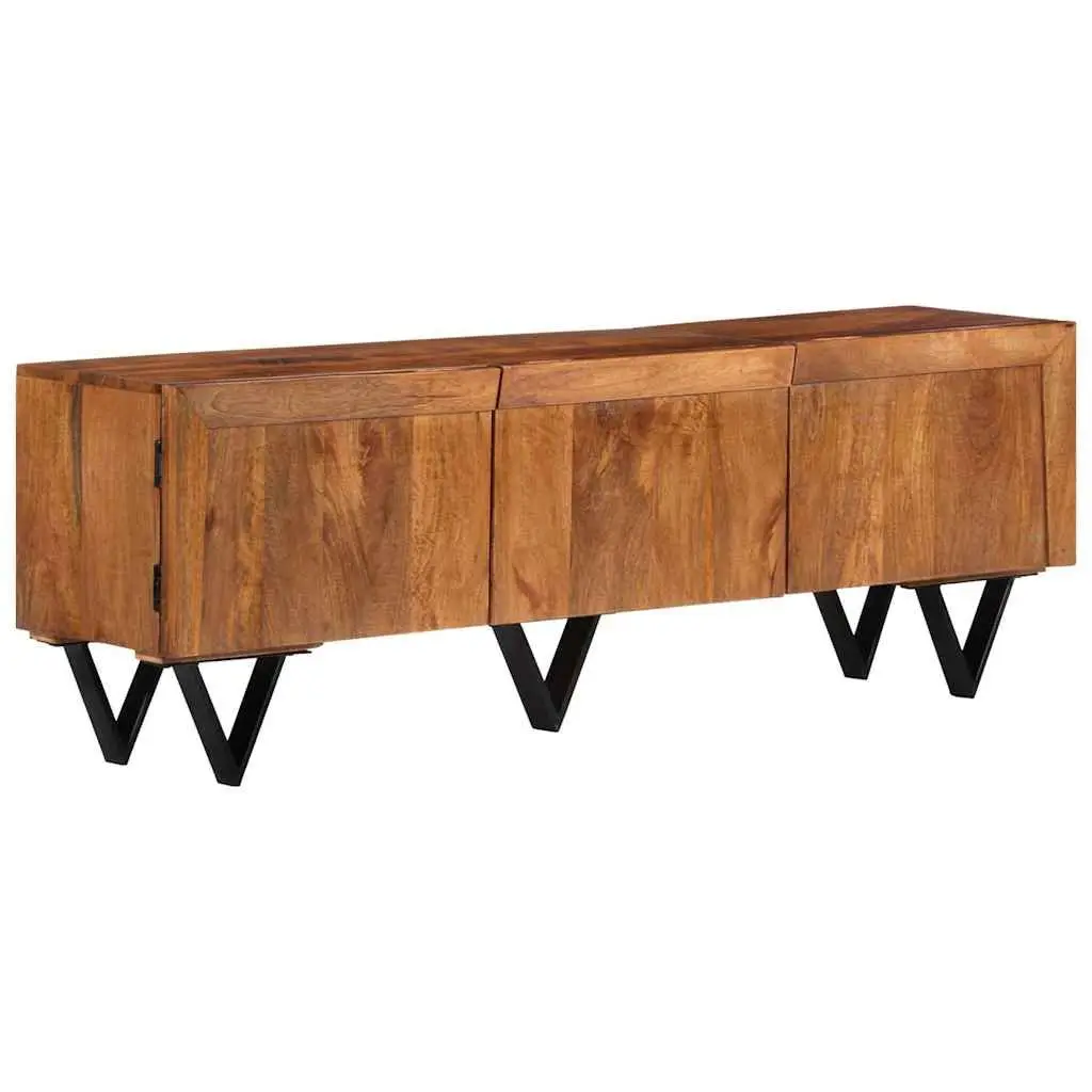 Solid Mango Wood TV Cabinet with Ample Storage