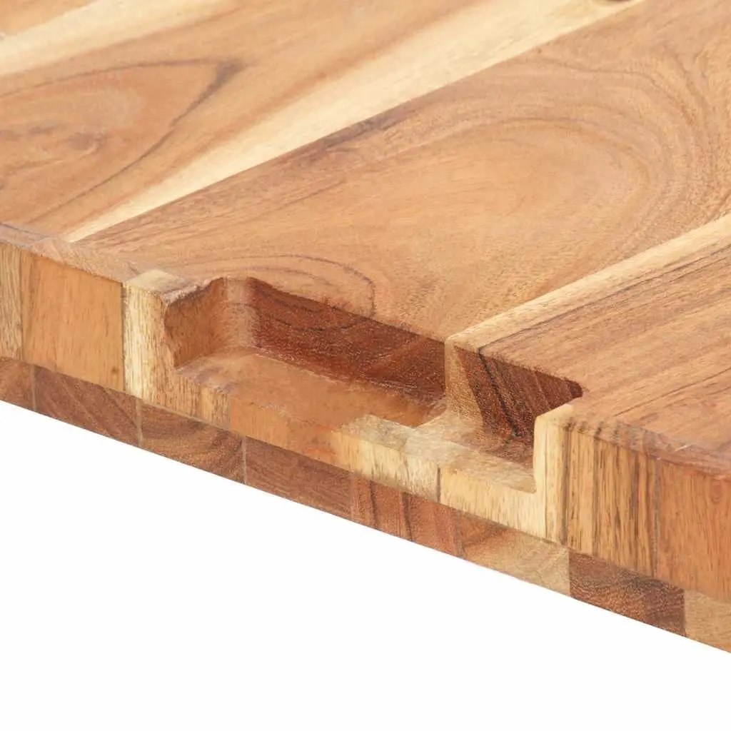 Solid Acacia Wood Chopping Board 40x30x4 cm Brown