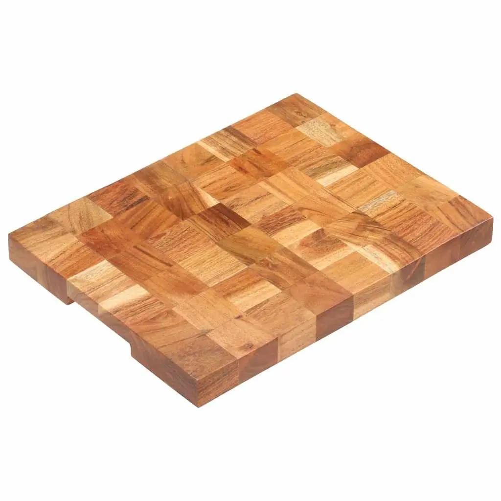 Solid Wood Chopping Board 40x30x3.8 cm with Finger Grip