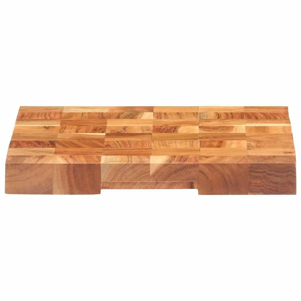 Solid Wood Chopping Board 40x30x3.8 cm with Finger Grip