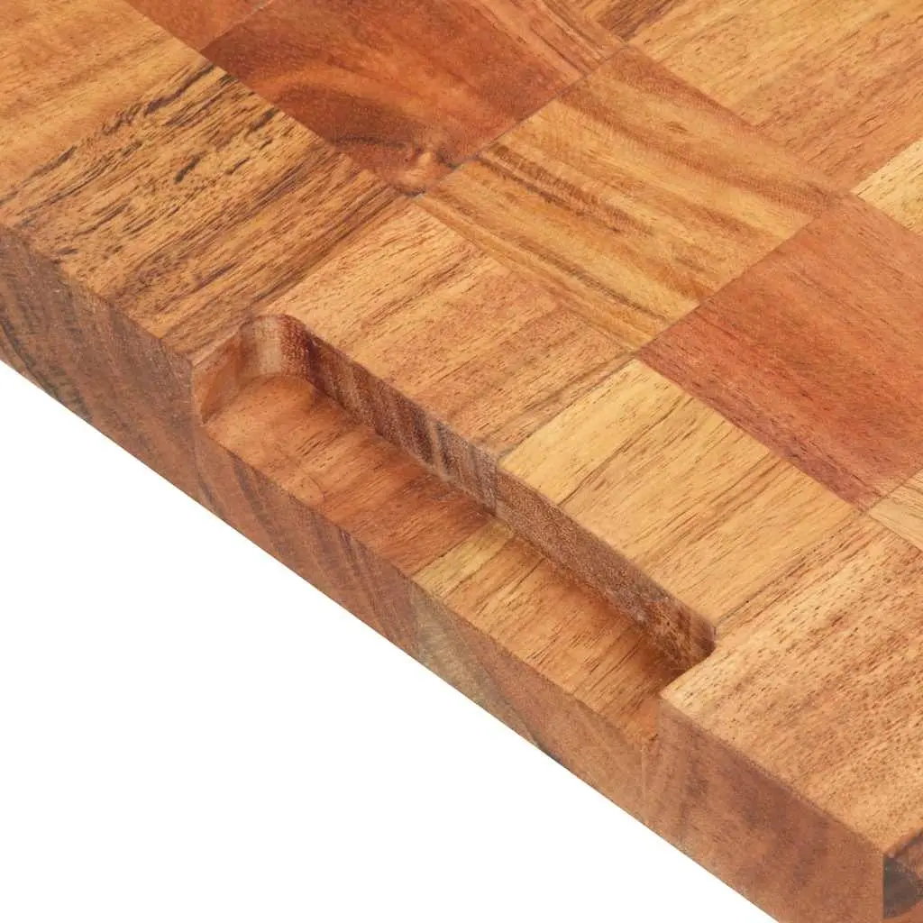 Solid Wood Chopping Board 40x30x3.8 cm with Finger Grip