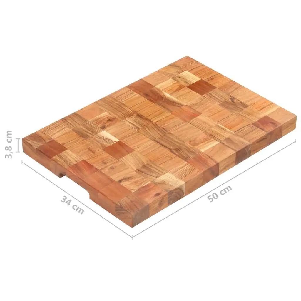 Solid Acacia Wood Cutting Board 50x34x3.8 cm