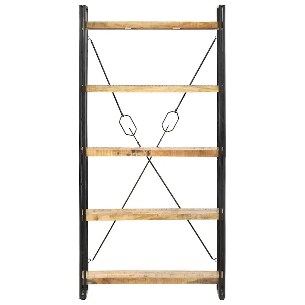 5-Tier Bookcase 90x30x180 cm in Solid Mango Wood