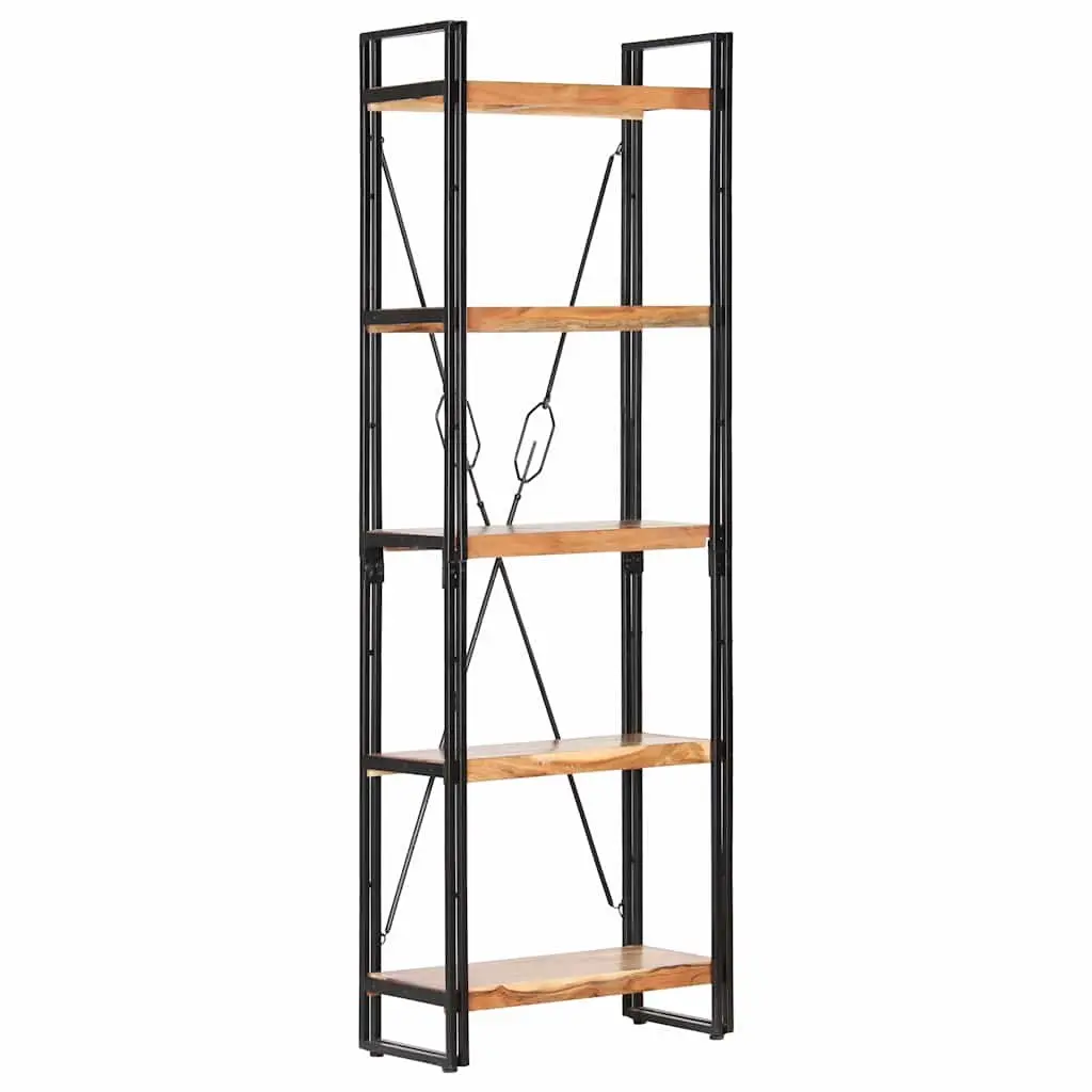 5-Tier Bookcase in Solid Acacia Wood