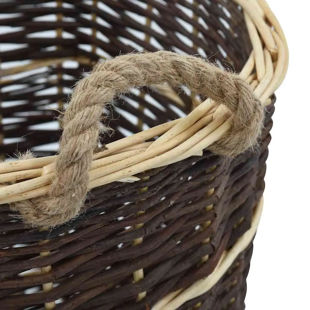 Firewood Backpack Carrier with Belts Natural Willow Log Storage Transport