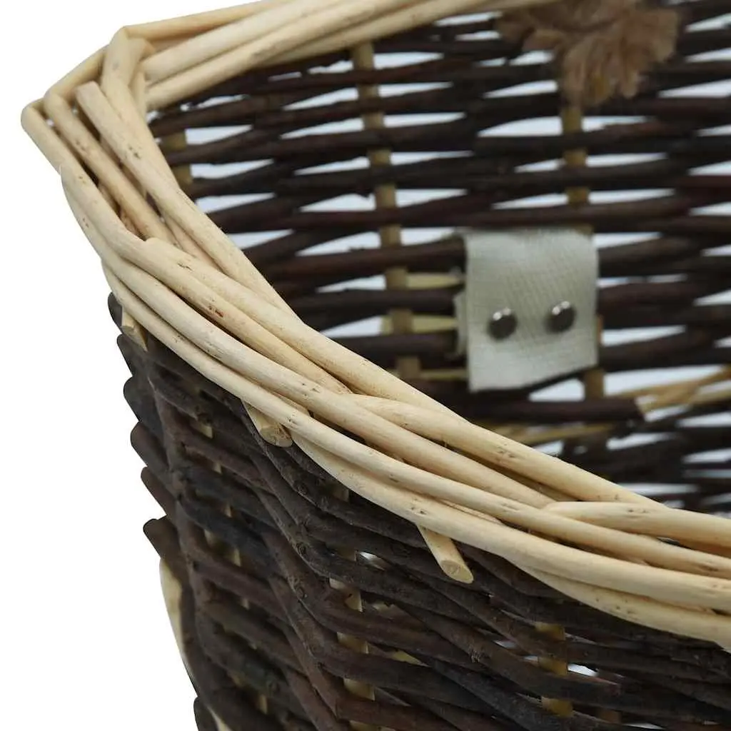Firewood Backpack Carrier with Belts Natural Willow Log Storage Transport