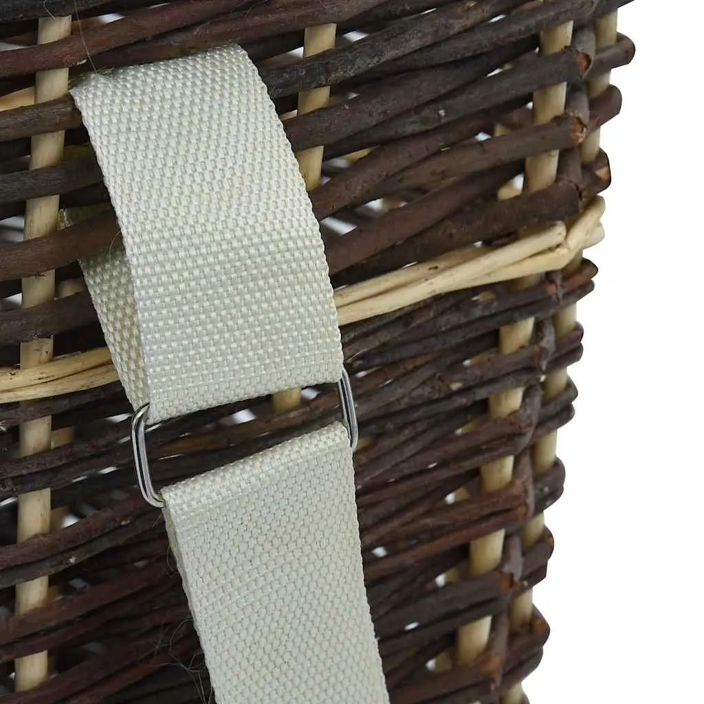 Firewood Backpack Carrier with Belts Natural Willow Log Storage Transport
