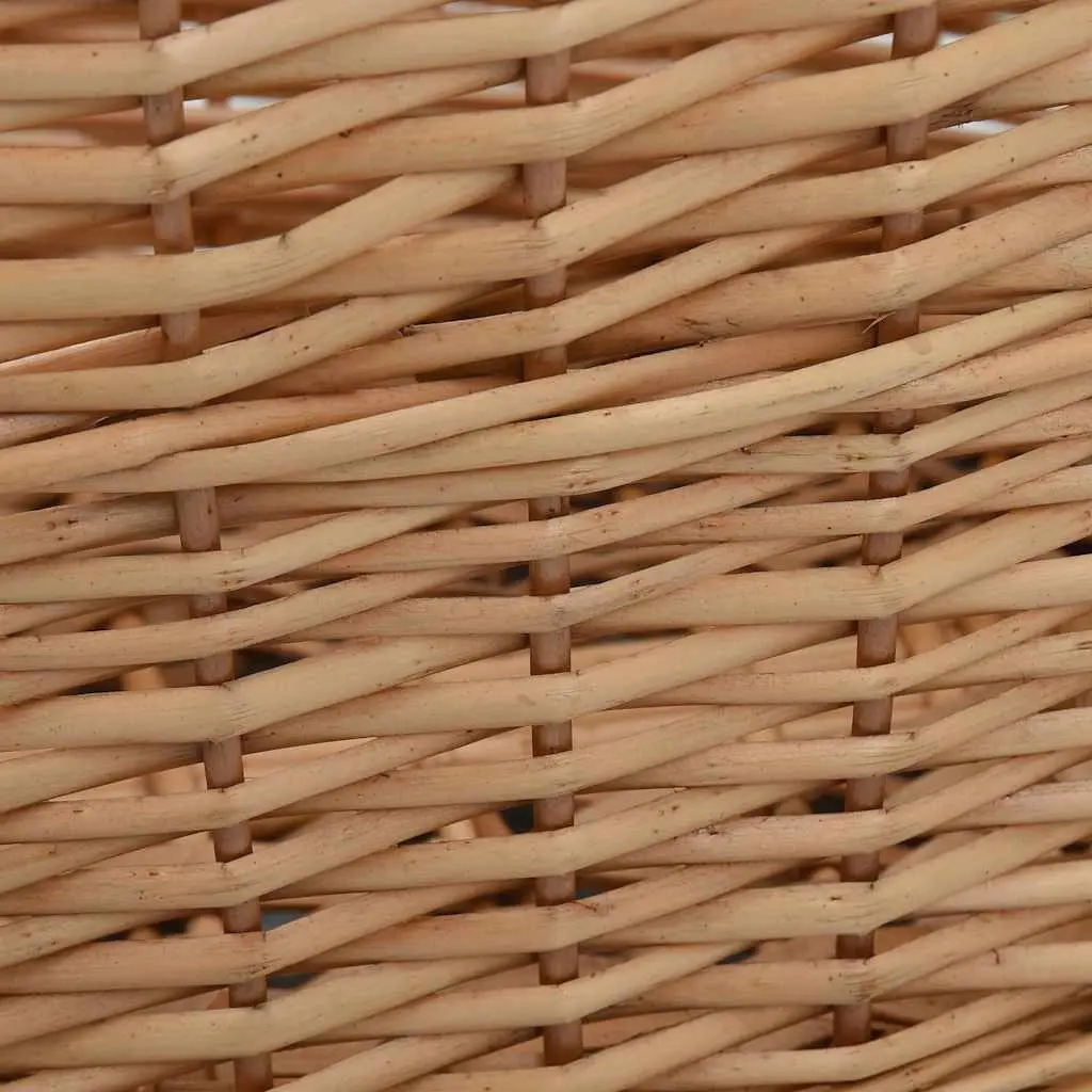 Firewood Basket Natural Willow 56x40x28cm Brown