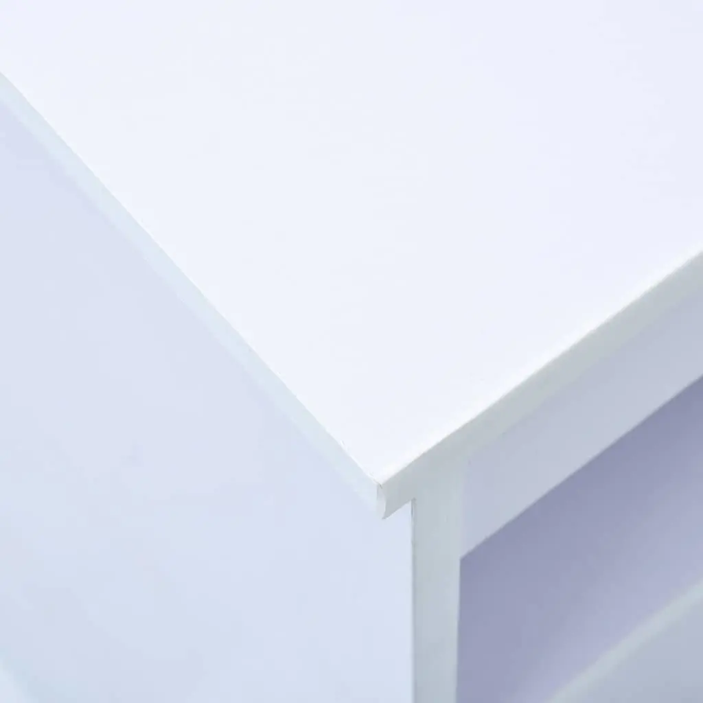 Children Study Desk Engineered Wood Tiltable White